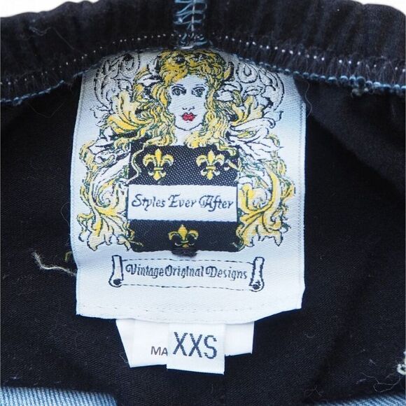 Styles Ever After Unique Handcrafted Patchwork Jeans "Boho" Women's XXS 0-4 - Picture 3 of 11